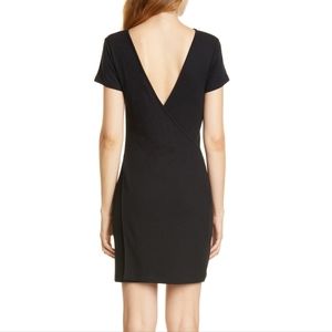 RAG & BONE Back Wrap Ribbed Knit Midi Black Dress Never Worn S
